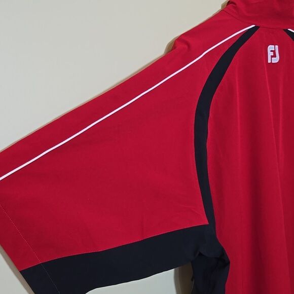 Footjoy FJ Dryjoys Golf 1/4 Zip Pullover Wind Jacket Mens L Short Sleeve - Picture 12 of 16